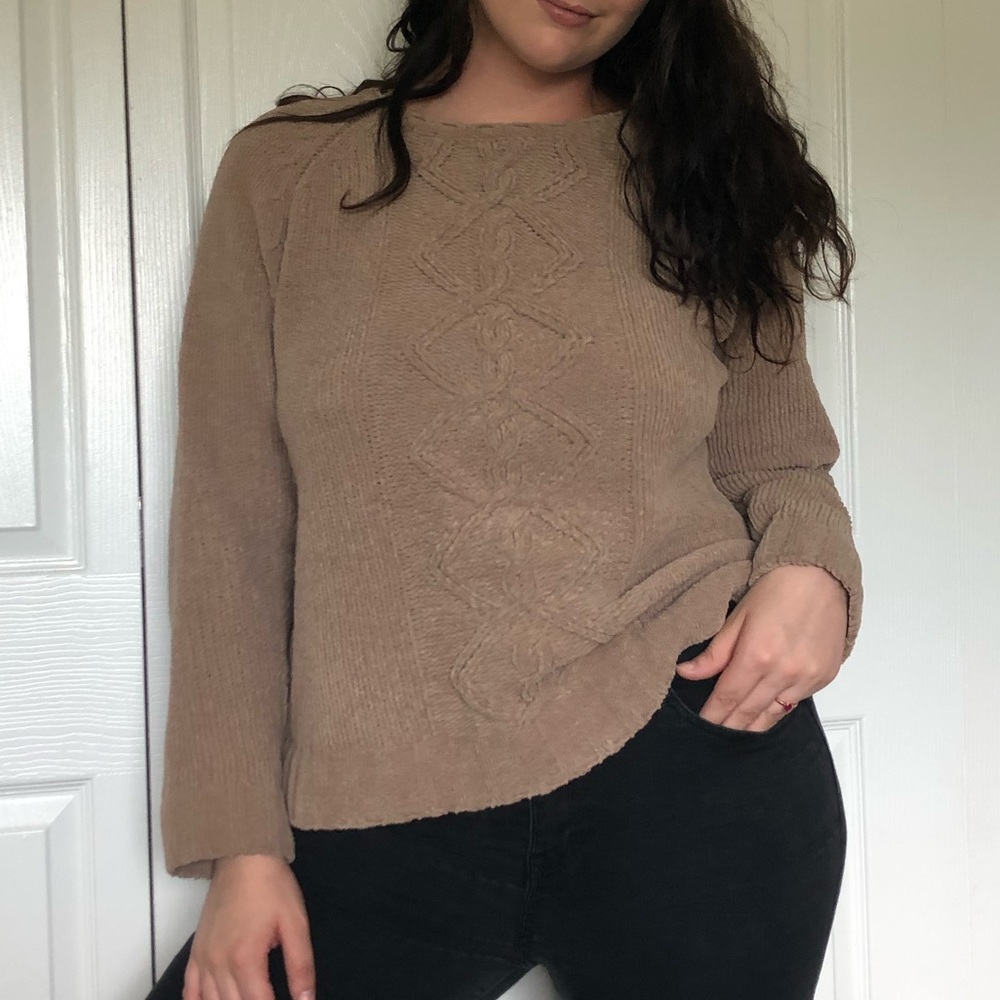 Soft cropped dad sweater